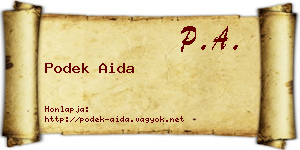 Podek Aida névjegykártya